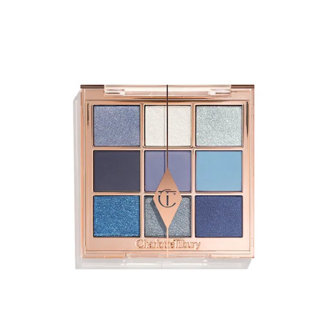 Charlotte Tilbury blue palette Limited-edition blue eyeshadow palette with 9 nostalgic denim shades.