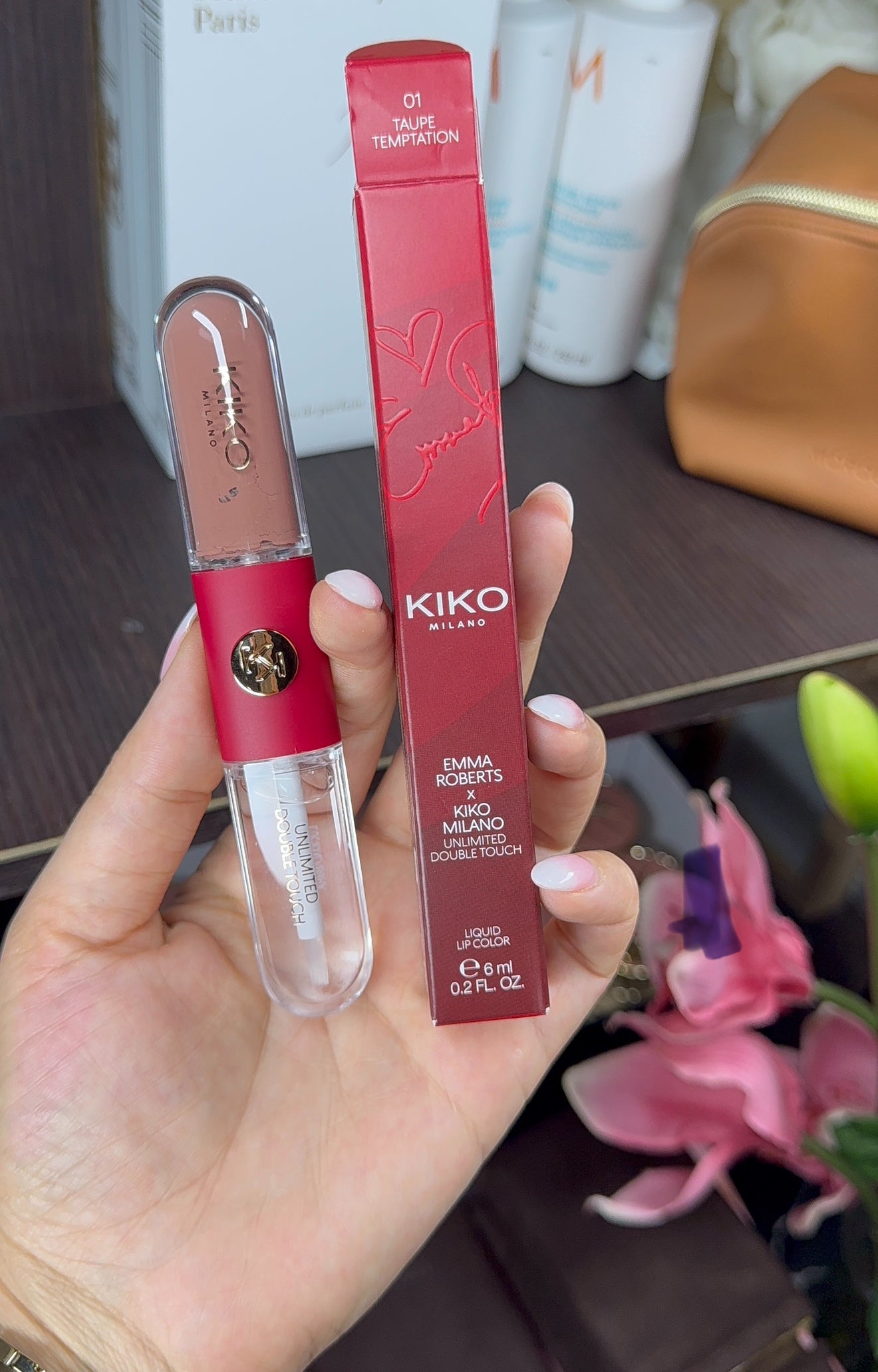 Kiko double touch lip duo (mat+shkelqyes) nr 01