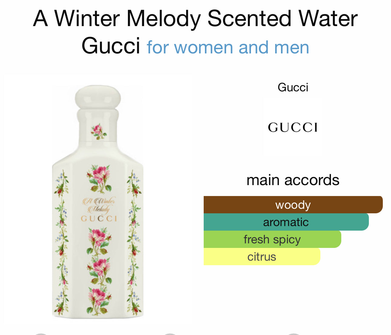 Gucci A Winter Melody 150ml