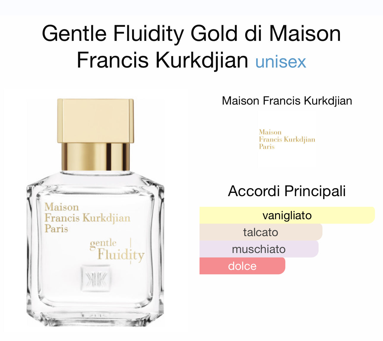 Gentle Fluidity Gold di Maison Francis Kurkdjian 10ml