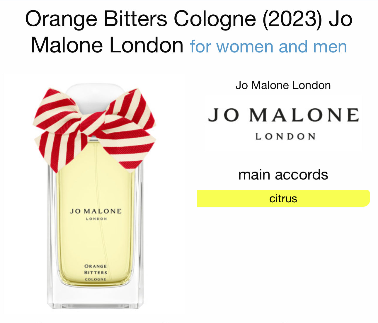 Orange Bitters Cologne (2023) Jo Malone London 100ml